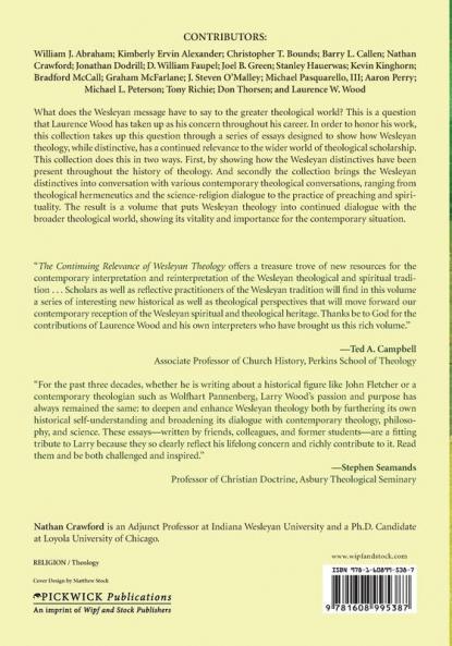 The Continuing Relevance of Wesleyan Theology