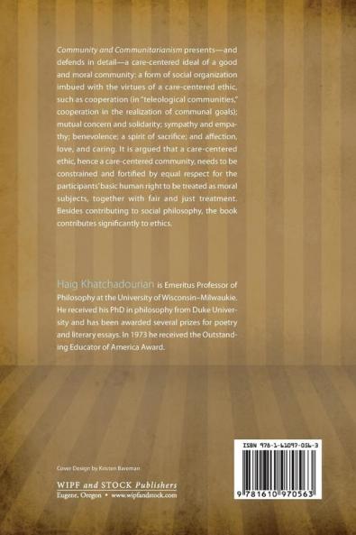 Community and Communitarianism
