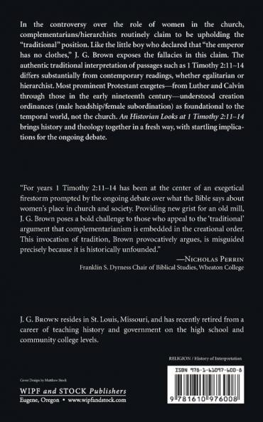 An Historian Looks at 1 Timothy 2: 11-14