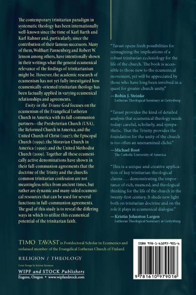 Unity in the Triune God: Trinitarian Theology in the Full-Communion Agreements of the Evangelical Lutheran Church in America