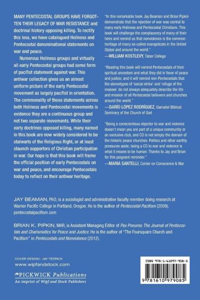Pentecostal and Holiness Statements on War and Peace