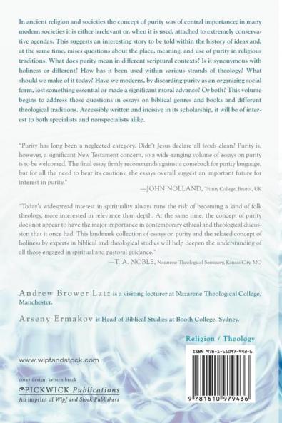 Purity: Essays in Bible and Theology