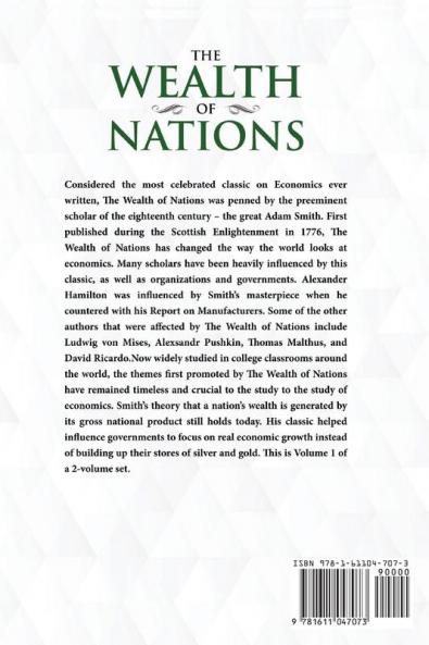 The Wealth of Nations Volume 1 (Books 1-3)