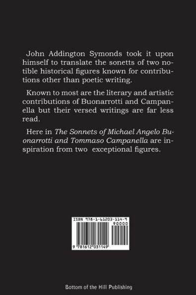 The Sonnets of Michael Angelo Buonarotti and Tommaso Campanella