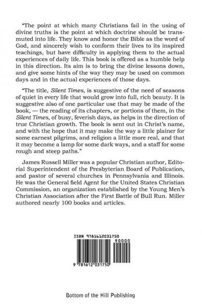 Silent Times a Book to Help in Reading the Bible Into Life