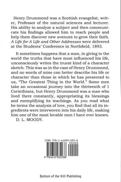 A Life for a Life and Other Addresses