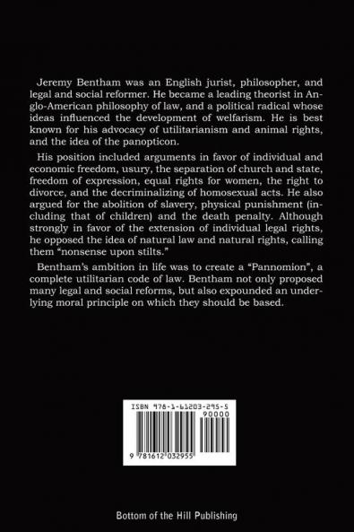 An Introduction to the Principles of Morals and Legislation