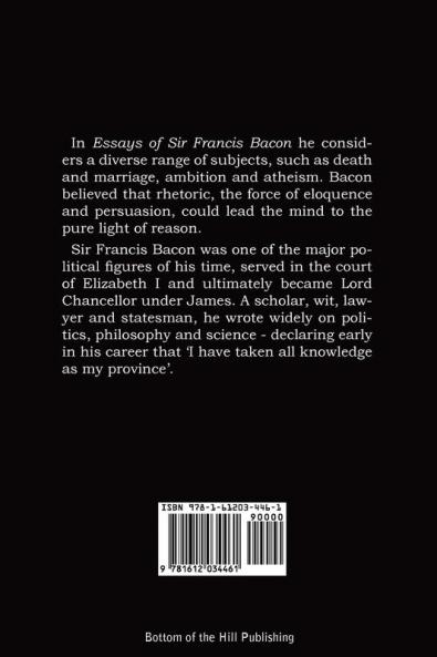 Essays of Sir Francis Bacon