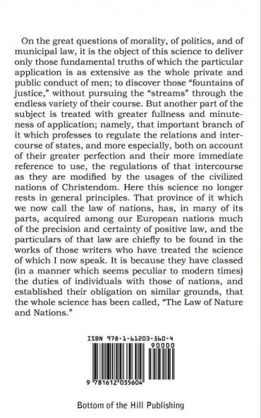 A Discourse on the Study of the Law of Nature and Nations