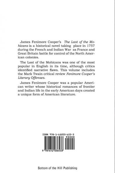 The Last of the Mohicans by James Fenimore Cooper & Fenimore Cooper's Literary Offenses