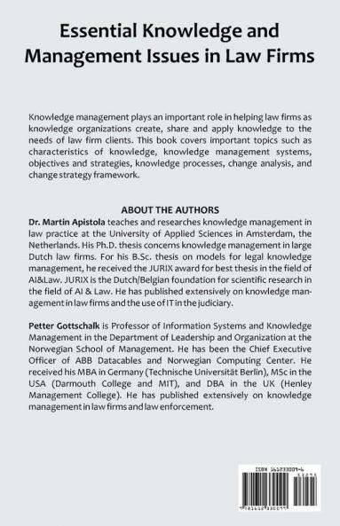 Essential Knowledge and Management Issues in Law Firms