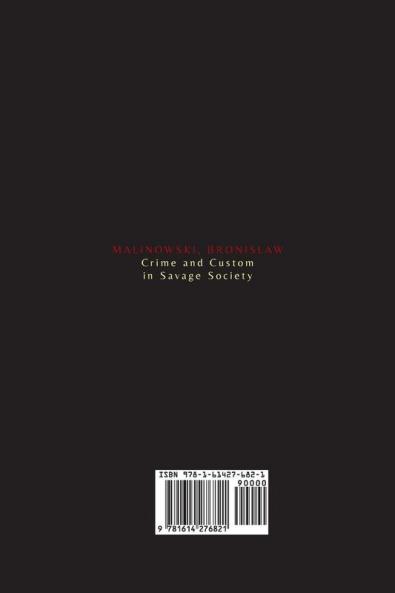 Crime and Custom in Savage Society