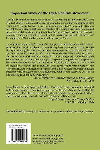 Legal Realism at Yale 1927-1960
