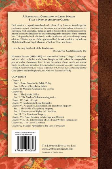 A Selection of Legal Maxims