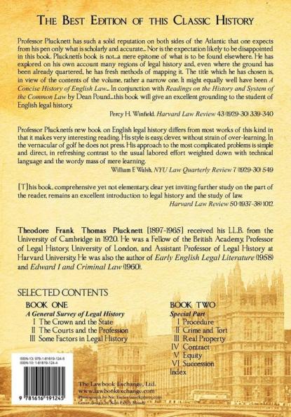 A Concise History of the Common Law. Fifth Edition.