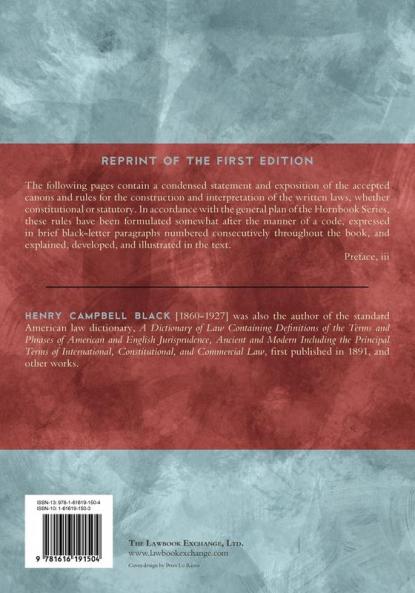 Handbook on the Construction and Interpretation of the Laws