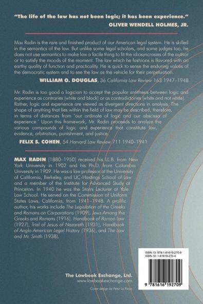 Law as Logic and Experience