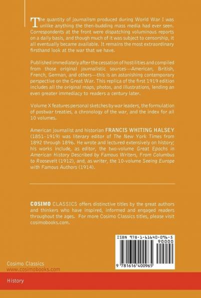 The Literary Digest History of the World War Vol. X (in Ten Volumes Illustrated): Compiled from Original and Contemporary Sources: American British