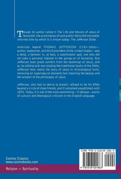 The Jefferson Bible: The Life and Morals of Jesus of Nazareth