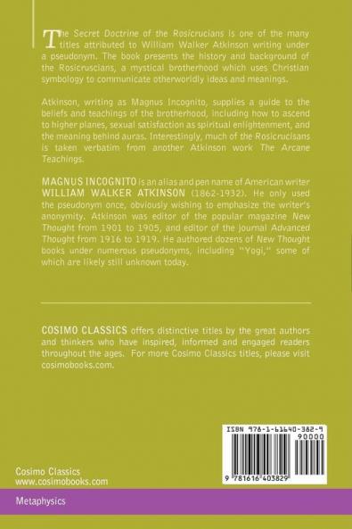 The Secret Doctrine of the Rosicrucians (Cosimo Classics)