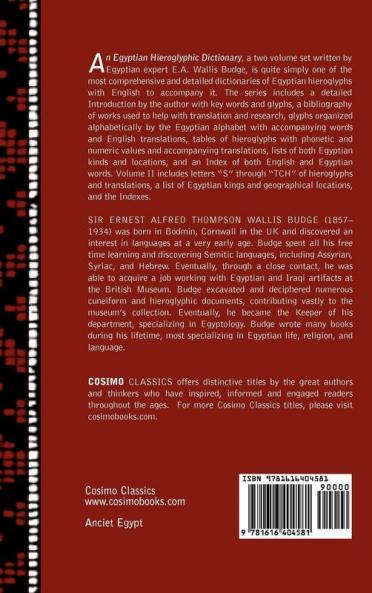 An  Egyptian Hieroglyphic Dictionary (in Two Volumes) Vol.II