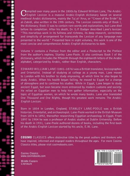 An Arabic-English Lexicon (in Eight Volumes) Vol. V