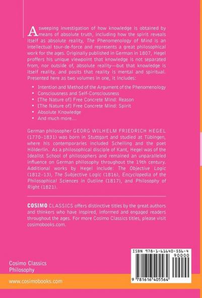 The Phenomenology of Mind (Two Volumes in One)