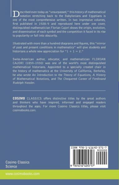 A History of Mathematical Notations (Two Volume in One)