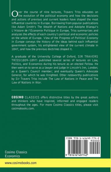 View of the Progress of Political Economy in Europe Since the Sixteenth Century: A Course of Lectures