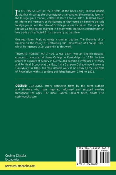 Observations on the Effects of the Corn Laws and of a Rise or Fall in the Price of Corn on the Agriculture and General Wealth of a Country