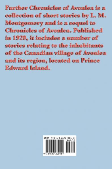 Further Chronicles of Avonlea