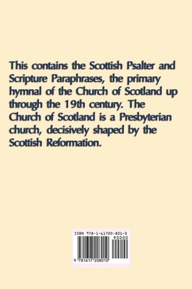 Scottish Psalter and Paraphrases