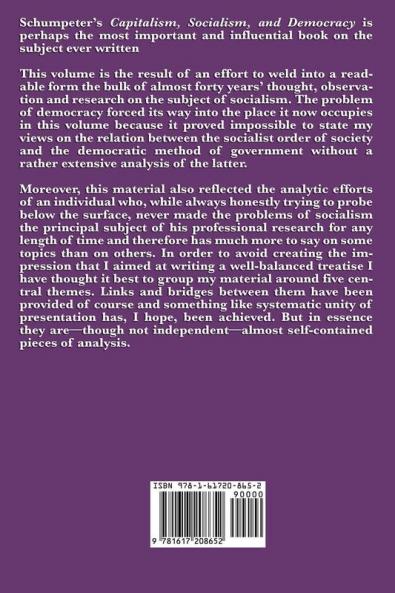 Capitalism Socialism and Democracy (Second Edition Text)