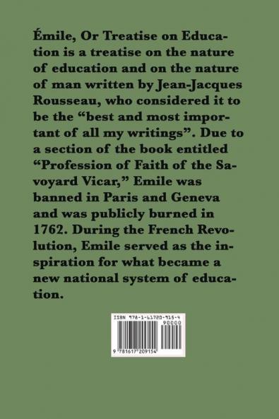 Emile -Or- Concerning Education; Extracts