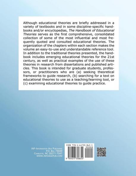 Handbook of Educational Theories for Theoretical Frameworks