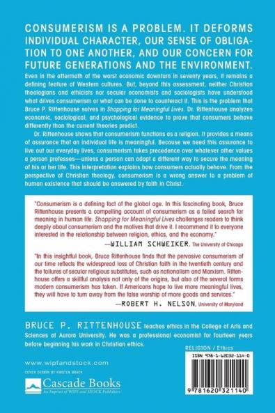 Shopping for Meaningful Lives: The Religious Motive of Consumerism