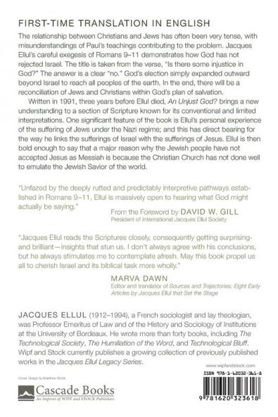 An Unjust God? A Christian Theology of Israel in Light of Romans 9-11