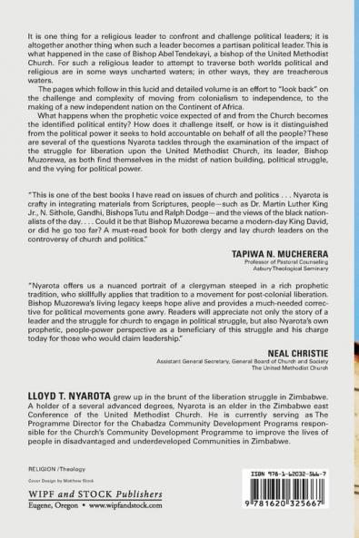 Religious Leadership in National Political Conflict: Bishop Abel Tendekai Muzorewa and the National Struggle Against Colonial Rule in Zimbabwe