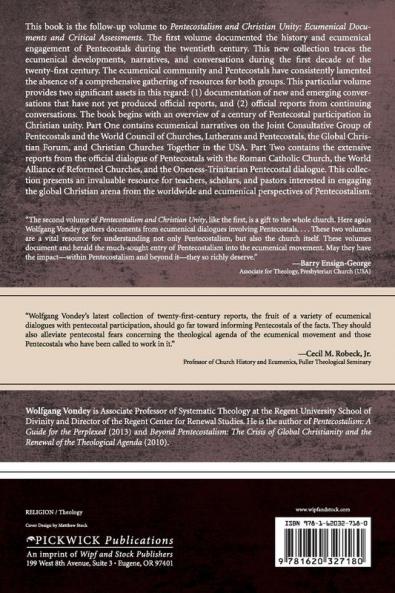 Pentecostalism and Christian Unity Volume 2