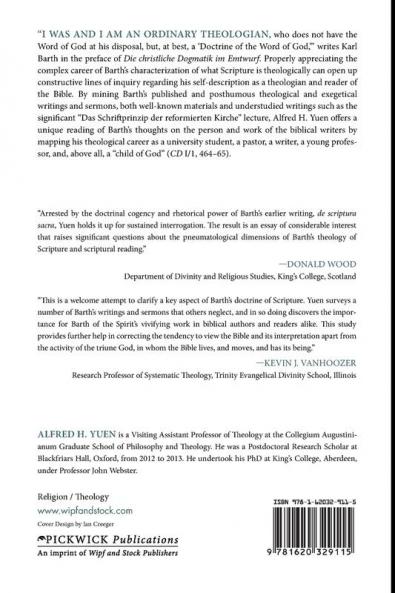Barth's Theological Ontology of Holy Scripture: 211 (Princeton Theological Monograph)