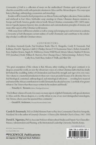Communities of Faith in Africa and the African Diaspora