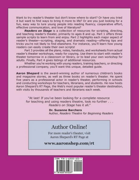 Readers on Stage: Resources for Reader's Theater (or Readers Theatre) With Tips Scripts and Worksheets or How to Use Simple Children's Plays to Build Reading Fluency and Love of Literature