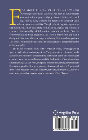 Allen and Greenough's New Latin Grammar: Large-Format Student Edition