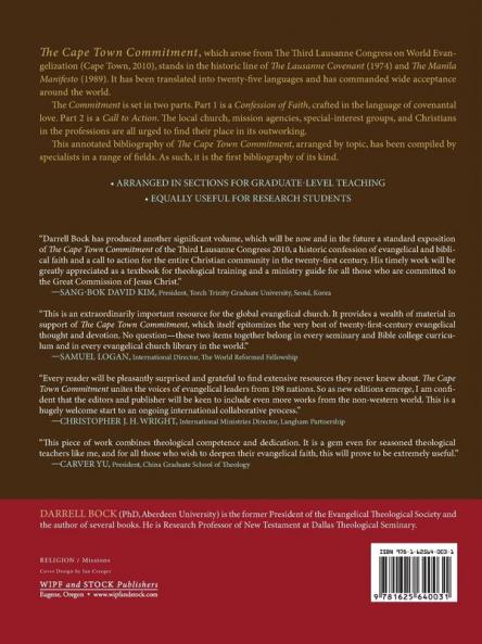 The Cape Town Commitment: A Confession of Faith a Call to Action