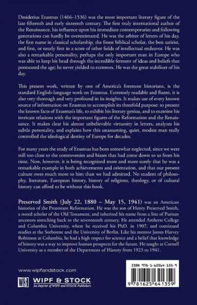 Erasmus: A Study of His Life Ideals and Place in History