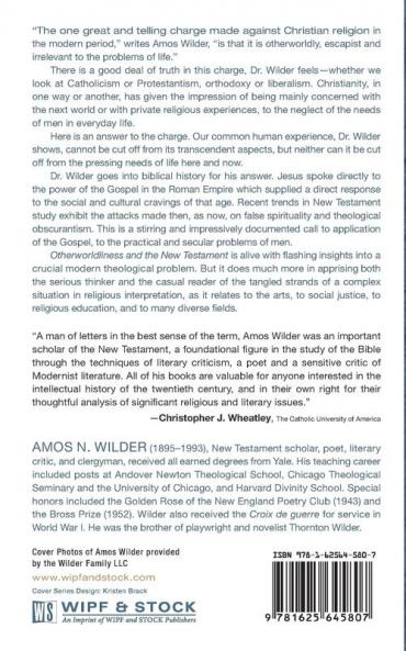 Otherworldliness and the New Testament (Amos Wilder Library)
