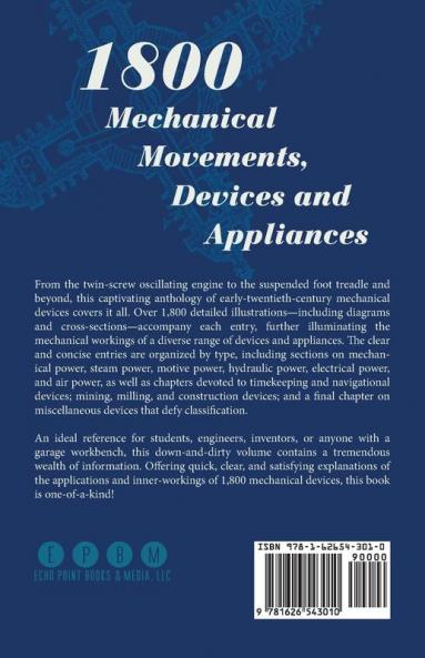 1800 Mechanical Movements Devices and Appliances (Dover Science Books) Enlarged 16th Edition