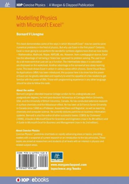 Modelling Physics with Microsoft Excel (Iop Concise Physics)