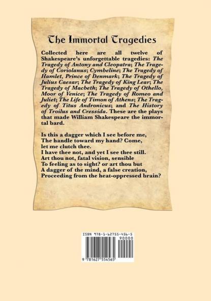 The Complete Tragedies of William Shakespeare