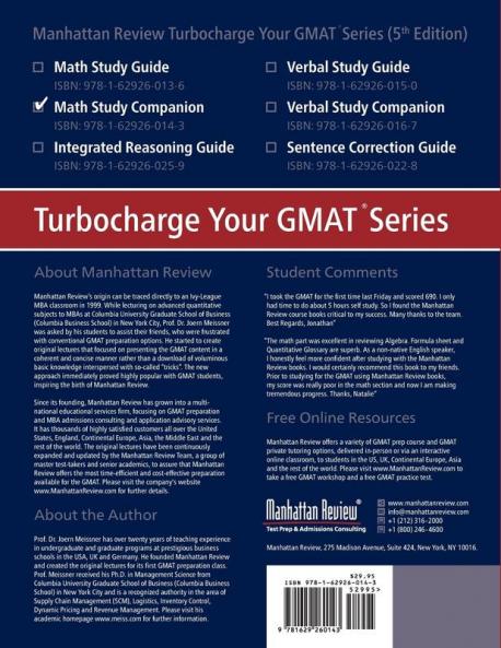 Manhattan Review GMAT Math Study Companion [5th Edition]